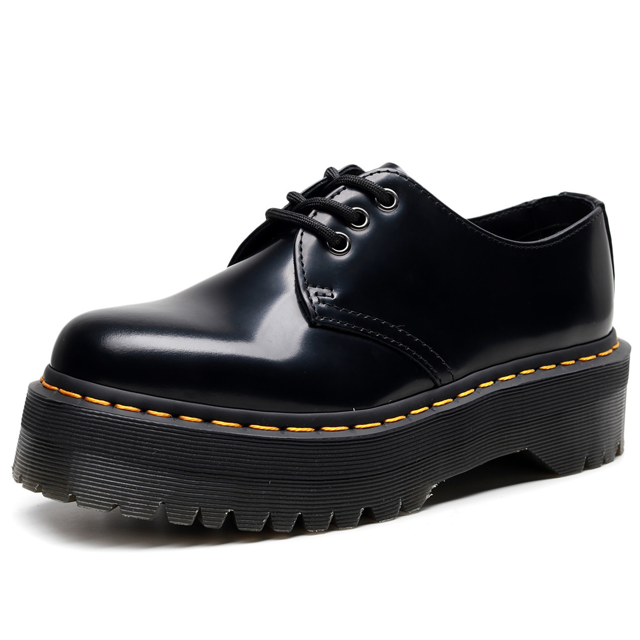 2024 Low-Top Thick-Soled Low 3-Hole British Style Casual Leather Shoes Versatile Student Heightening And Slimming Short Boots For Women